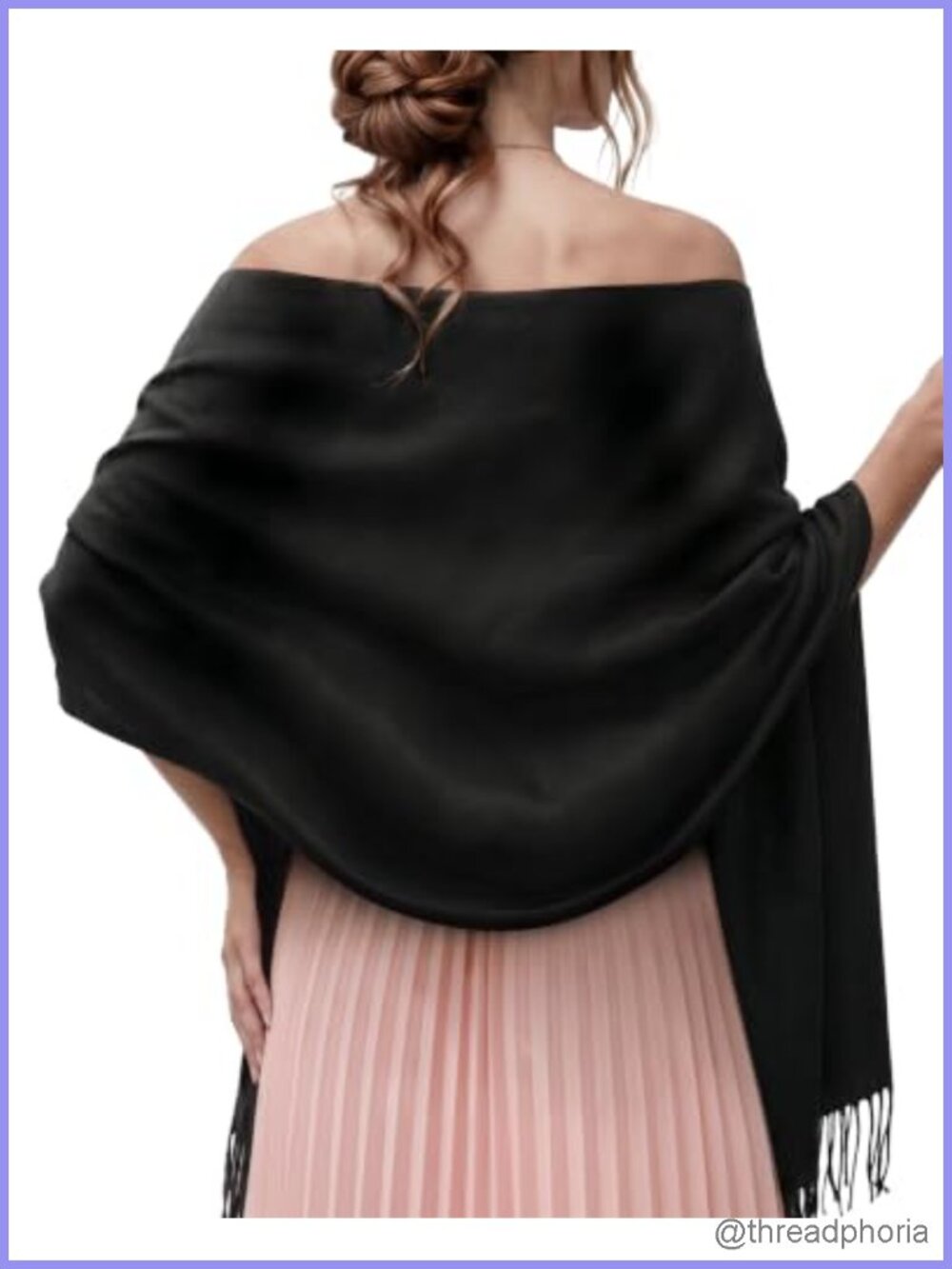 Pashmina Shawl Wrap Wedding Bridal Evening Scarf Soft Fringe